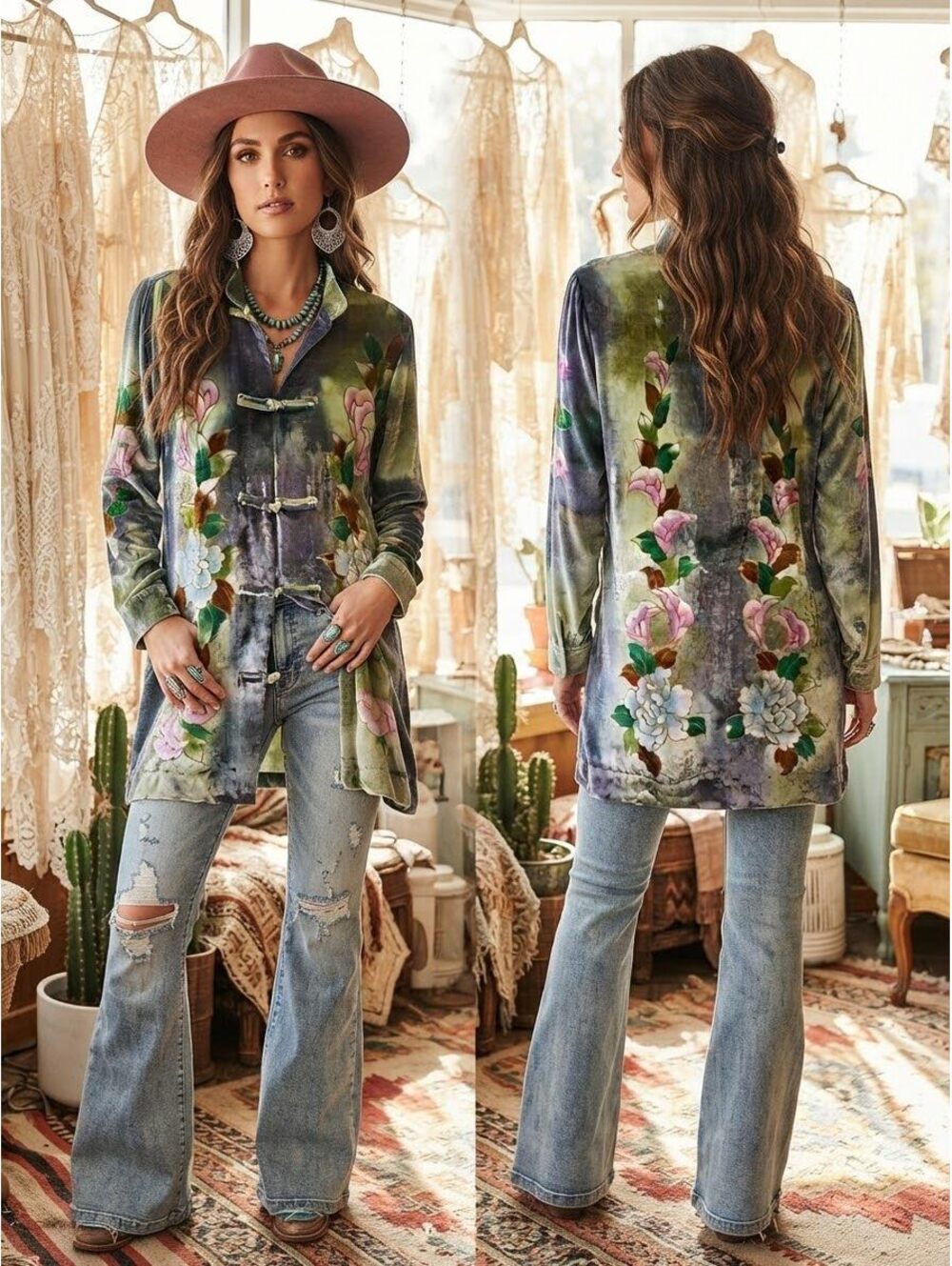 Soft Surroundings Velvetty kimono
